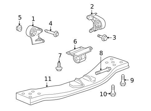 Engine & Trans Mounting for 2005 Jeep Liberty #0
