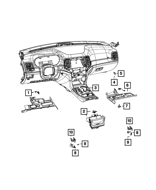 « 1WH10PS4AE – Electrical : Fermeture, Panneau D'instruments Panneau pour Mopar Image »