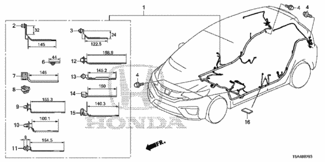 Wire Harness (4) for 2016 Honda Fit #0