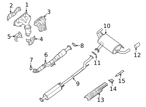 Exhaust Components for 2009 Nissan Altima #2