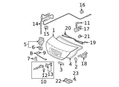Lid & Components for 2010 Honda Civic #0