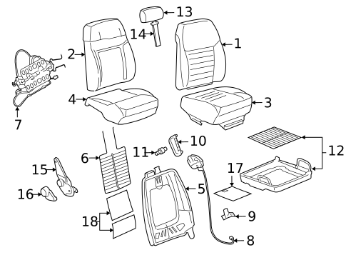 Front Seat Components for 2006 Ford Mustang #0