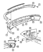 5JQ48ZSPAA - Frame, Bumper, and Fascia: Front Bumper for Mopar Image