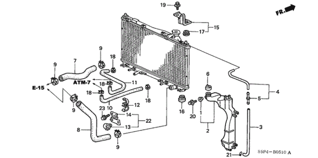 Radiator Hose - Reserve Tank for 2002 Honda Civic #0