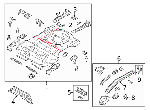 Rear Floor & Rails for 2016 Ford Escape #0