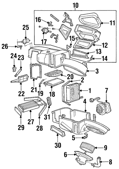 Heater for 1996 Ford Taurus #0