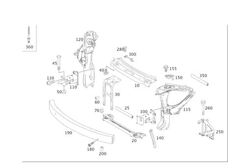 Front Stiffening and Radiator Support for 2011 Mercedes-Benz ML450 #0