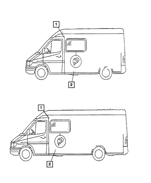 Glass and Interior Rear View Mirror for 2008 Dodge Sprinter 3500 #9