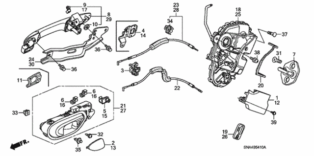 Rear Door Locks - Outer Handle for 2007 Honda Civic #0