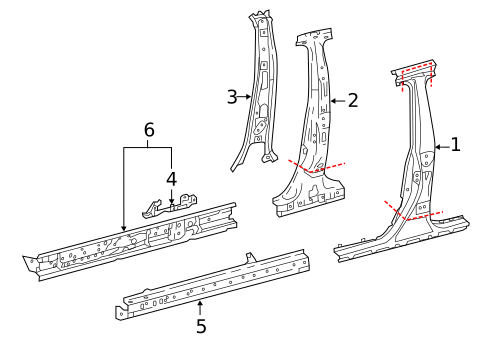 Center Pillar & Rocker for 2022 Toyota Prius AWD-e #0