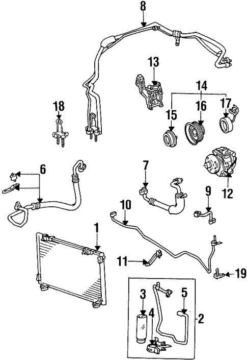Condenser, Compressor & Lines for 1999 Toyota Celica #0