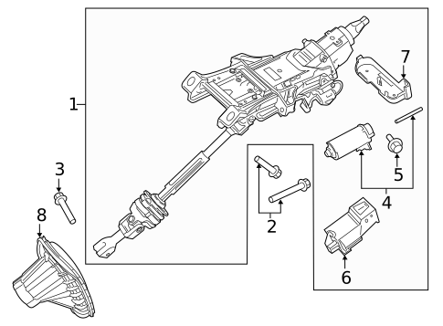 Steering Column Assembly for 2017 Ford Edge #2