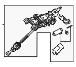 F2GZ3C529AG - Steering: Column Assembly for Ford: Edge Image