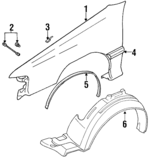 57110AA060 - : Fender Passengers Side, For Pick Up Only CANNOT BE SHIPPED for Subaru Image