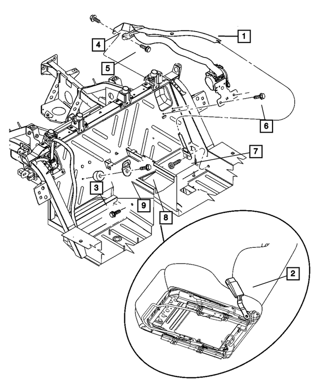 6100583 - Restraints: Hex Head Screw And Washer for Mopar Image