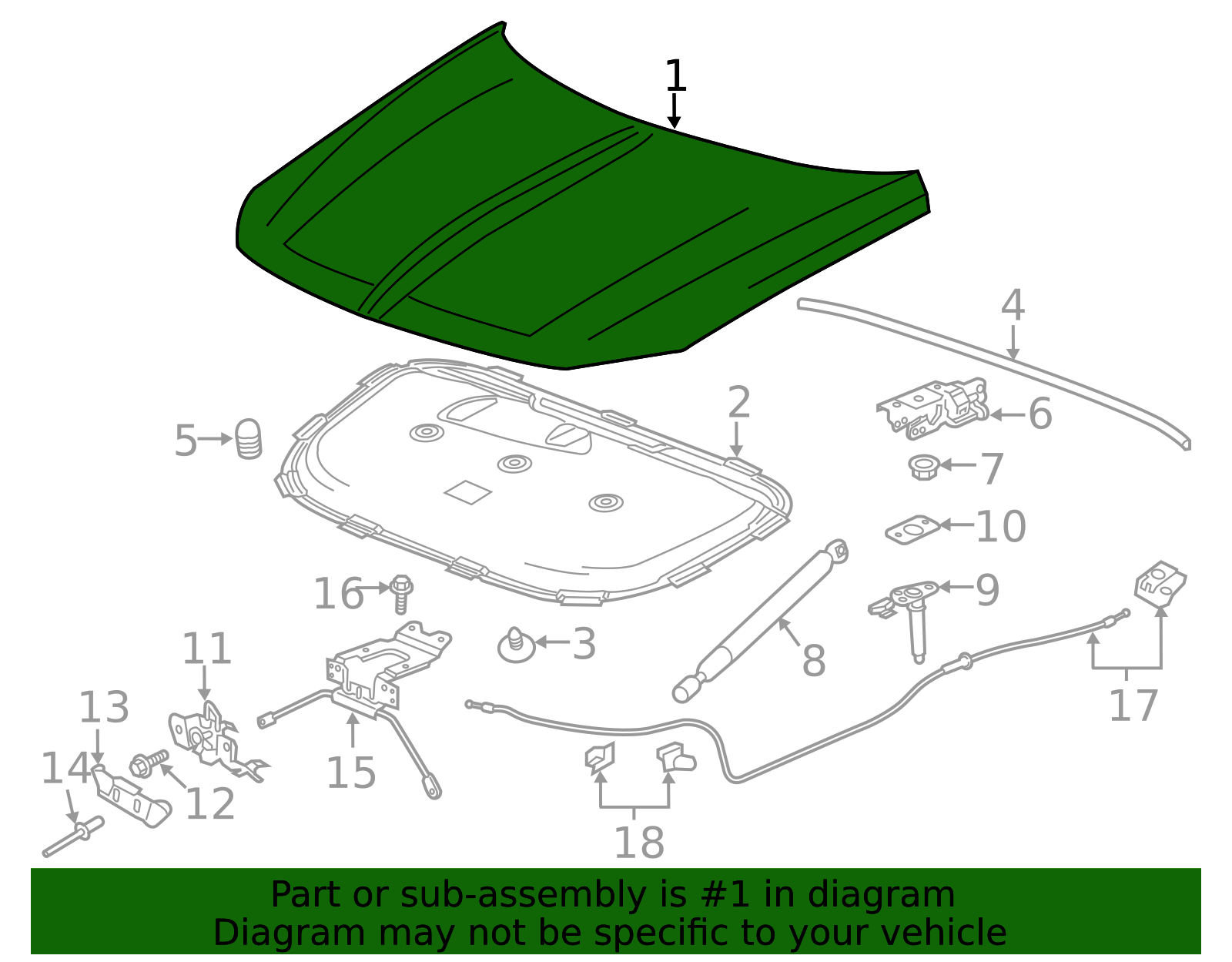 2018-2020 Buick Hood 39218147 GM | GMPartsDirect.com