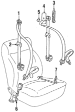 1HM857705KB41 - Electrical: Retractor Assembly for Volkswagen: Golf Image