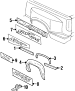 15607307 - Body: Body Side Molding for Chevrolet: C1500, C2500, C3500, K1500 Pickup, K2500 Pickup, K3500 Pickup | GMC: C1500 Pickup, C2500 Pickup, C3500 Pickup, K1500 Pickup, K2500 Pickup, K3500 Pickup Image