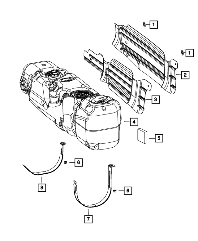 55398518AB - Fuel: Fuel Tank Heat Shield for Mopar Image