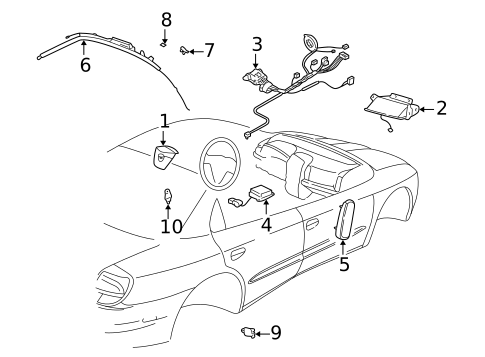 Air Bag Components for 2005 Cadillac CTS #0