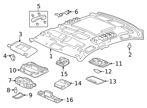 Interior Trim - Roof for 2017 Honda Civic #1