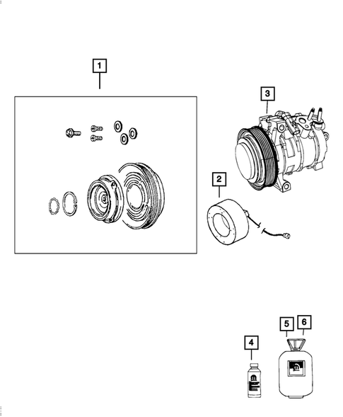 Air Conditioner Compressor and Mounting for 2018 Jeep Wrangler #0