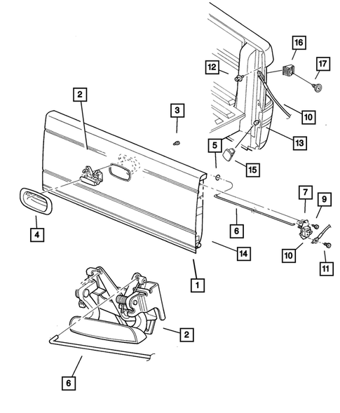 Tailgate for 2004 Dodge Dakota #0