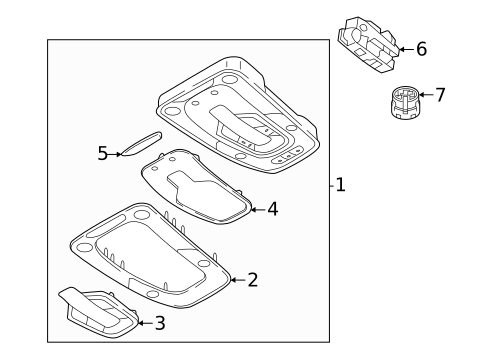 Overhead Console for 2025 Audi Q7 #0