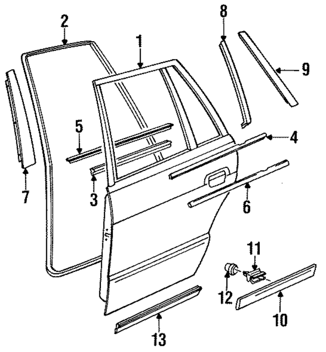 51131934181 - Body: Upper Molding for BMW Image