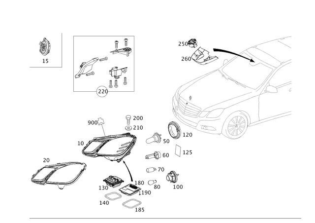 212820093964 - Electrical System: Lamp Unit for Mercedes-Benz Image image