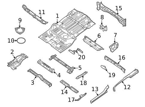 Rear Floor & Rails for 2015 Nissan Armada #0