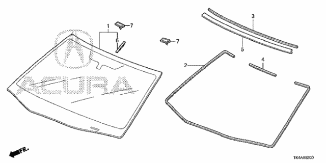 Front Windshield for 2014 Acura TL #0