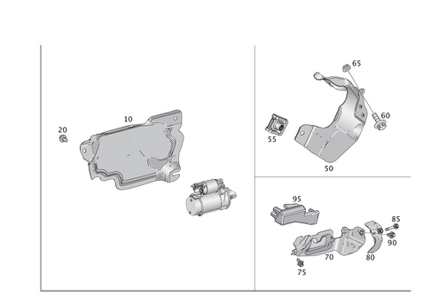 Shielding and Damping to Engine, Transmission, Front Axle Differential for 2016 Mercedes-Benz GLE550e #0