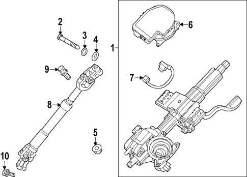 Steering Column Assembly for 2024 Hyundai Kona Electric #0