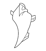 HNA4576AB - : Fender Liner for Jaguar: Vanden Plas, XJ12, XJ6, XJ8, XJR Image