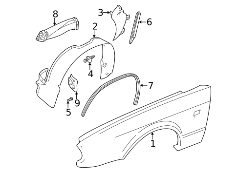 Fender & Components for 2001 Jaguar XJR #0
