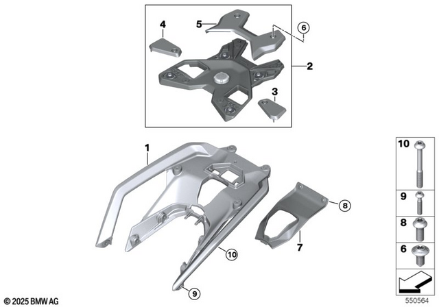 46541541529 - Luggage &amp; Storage: Bracket F Top Case -  for BMW-Motorrad Image