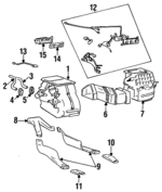9720024002 - : 1990-1994 Hyundai Excel - Heater Assembly for Hyundai: Excel Image