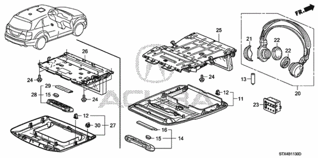 Rear Entertainment System for 2011 Acura MDX #0