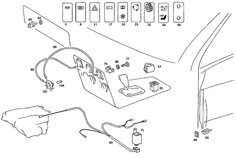 Switch for 1991 Mercedes-Benz 560SEC #0