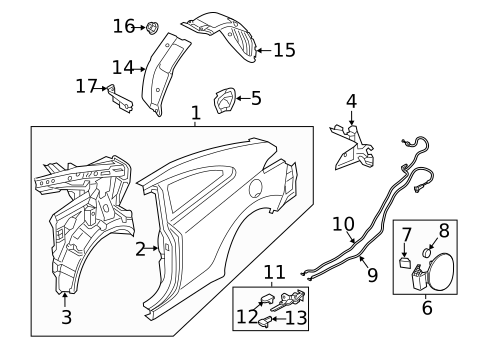 Fuel Door for 2013 Hyundai Elantra Coupe #0