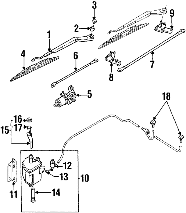 288901E301 - Body: Wiper Blade for INFINITI: G20, I30, QX4 Image