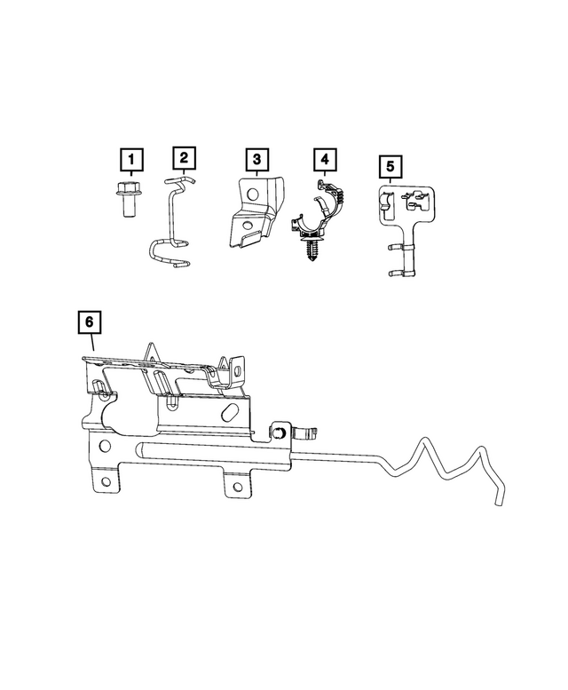 68678362AA - Electrical: Oxygen Sensor Bracket for Mopar Image image