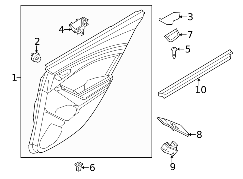 Interior Trim - Rear Door for 2014 Mazda 3 #0