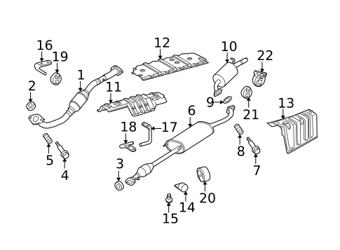 Exhaust Components for 2013 Toyota Highlander #0