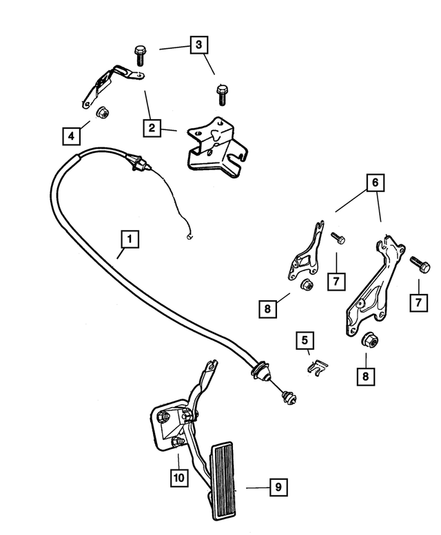 4591233 - Fuel: Throttle Control Cable for Mopar Image image