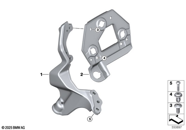 46638534938 - Frame and Mounting Parts: Body Screw without Shoulder - M5X14-A2-70 for BMW-Motorrad Image image