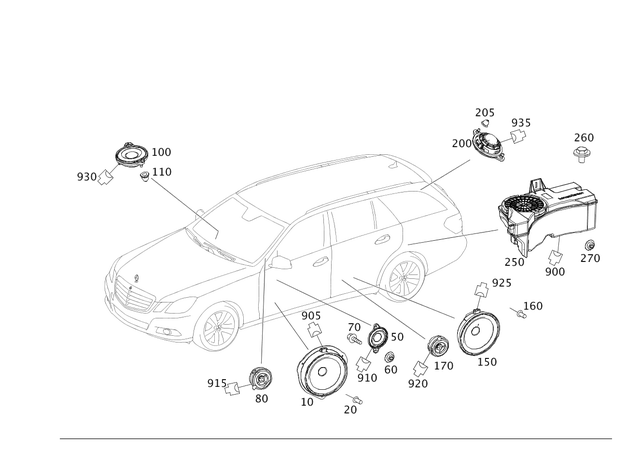 2048203102 - Electrical System: Speaker for Mercedes-Benz Image image