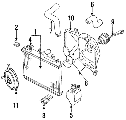 Cooling Fan for 1991 Mercury Capri #0