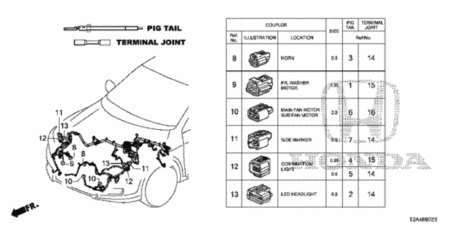Electrical Connectors (FR.) (4) for 2016 Honda Accord #0